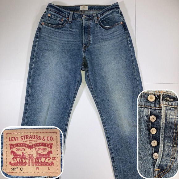 Levi's Denim - Levi's Women's Straight Leg Jeans in Medium Blue Wash